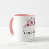 Witte en roze anemonen, bloemzwavel. mok (Voorkant links)