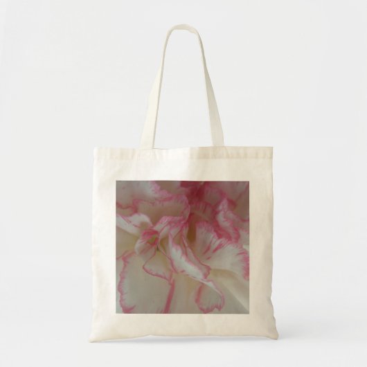 Witte en roze anjer Canvas tas (Voorkant)