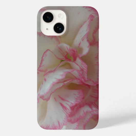 Witte en roze anjer Case-Mate iPhone case (Achterkant)