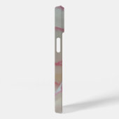 Witte en roze anjer Case-Mate iPhone case (Achterkant / Rechts)