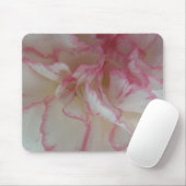 Witte en roze anjer Mousepad Muismat (Met muis)