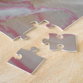 Witte en roze anjer Puzzle Legpuzzel (Zijkant)