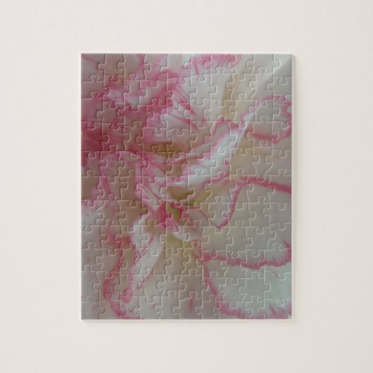 Witte en roze anjer Puzzle Legpuzzel (Verticaal)