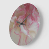 Witte en roze anjer wandklok (Hoek)