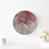 Witte en roze anjer wandklok (Huis)