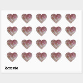 Witte en roze anjers hart sticker (Vel)
