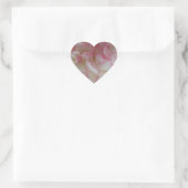 Witte en roze anjers hart sticker (Tas)