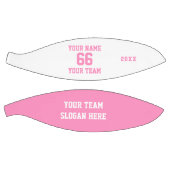 Witte en roze basketbal met naam, nummer, team (Panelen)