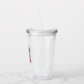 Witte en roze bèta-vis acryl drinkbeker (Links)