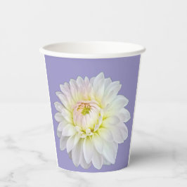 Witte en roze bloem papieren bekers