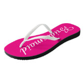 Witte en roze bruidsachtige Teenslippers (Schuin)