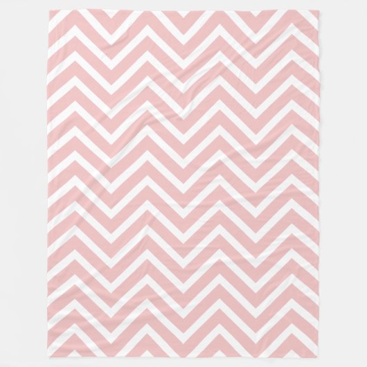 Witte en roze Chevron Pattern Blanket Fleece Deken (Voorkant)