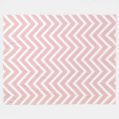 Witte en roze Chevron Pattern Blanket Fleece Deken (Voorkant (Horizontaal))