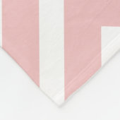 Witte en roze Chevron Pattern Blanket Fleece Deken (Hoek)