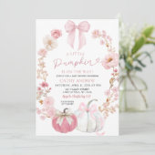 Witte en Roze Coquette Little Pumpkin op de weg Kaart (Staand voorkant)