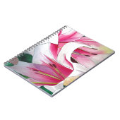 Witte en Roze daglly waterverf art flower Notitieboek (Linkerzijde)