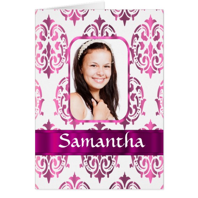 Witte en roze damast (Voorkant)