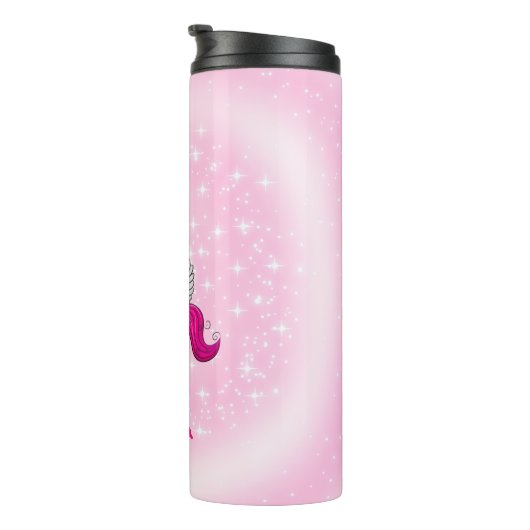 Witte en roze eenhoorn thermosbeker (Geroteerd rechts)