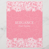 Witte en Roze Floral  kant Flyer (Voorkant)