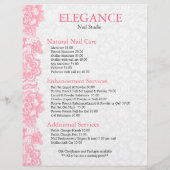 Witte en Roze Floral  kant Flyer (Achterkant)