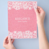Witte en Roze Floral  kant Flyer (Hand)
