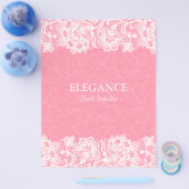 Witte en Roze Floral  kant Flyer (Enkel)