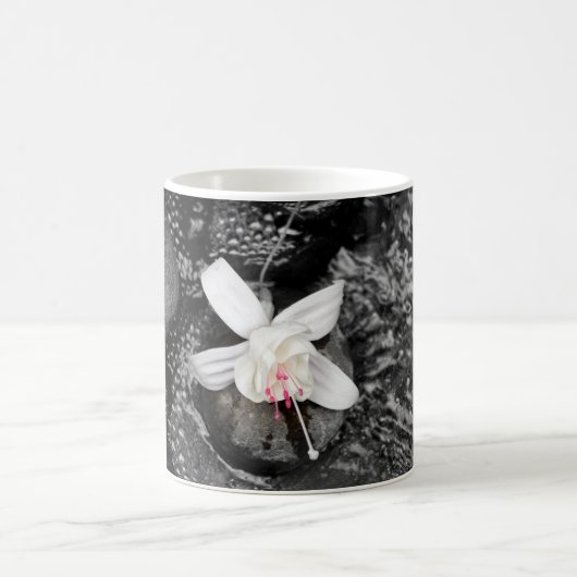 Witte en roze Fuchsia foto Koffiemok (Center)