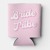 Witte en roze gepersonaliseerde Bride Tribe Koelbo Blikjeskoeler (Voorkant)