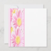 Witte en Roze Gerberas Couples Shower Invitation Kaart (Achterkant)