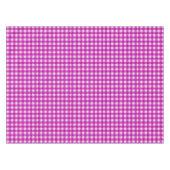 Witte en roze gingham patroon | Katoen geruit Tafelkleed (Voorkant (Horizontaal))