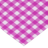 Witte en roze gingham patroon | Katoen geruit Tafelkleed (Gekanteld)