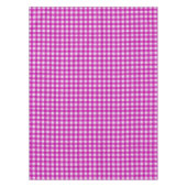 Witte en roze gingham patroon | Katoen geruit Tafelkleed (Voorkant)