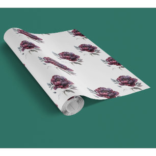 Witte en roze gotische bloemen patroon behang