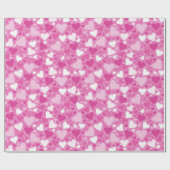 Witte en roze hartdag cadeaupapier (Vlak)