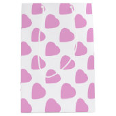 Witte en roze harten patroon Valentijnsdag Medium Cadeauzakje (Voorkant)