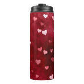 Witte en roze harten thermosbeker (Voorkant)