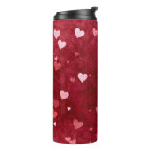 Witte en roze harten thermosbeker (Gedraaid links)