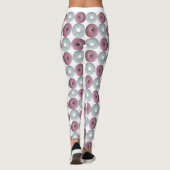 Witte en roze ijskorrels leggings (Achterkant)