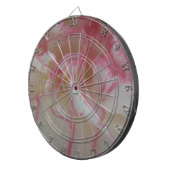 Witte en roze karnenwand dartbord (Voorkant Rechts)