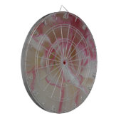 Witte en roze karnenwand dartbord (Voorkant Links)