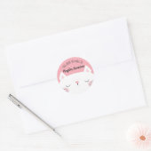 Witte en roze kat | Dit boek behoort tot Ronde Sticker (Envelop)