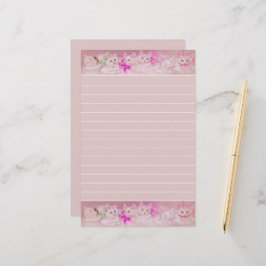 Witte en Roze Kittens Persoonlijk Briefpapier