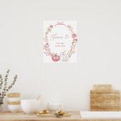 Witte en Roze Kleine Pompoen Favorieten Poster (Keuken)