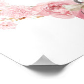 Witte en Roze Kleine Pompoen Late Luiers Poster (Hoek)