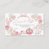 Witte en Roze Kleine Pompoen Luier Raffle Informatiekaartje (Voorkant)