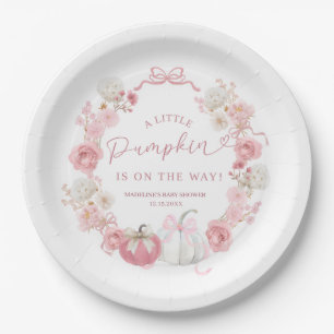 Witte en Roze Kleine Pompoen Papieren Bord