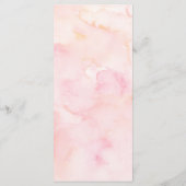 Witte en Roze Kleine Pompoen Platte Menu (Achterkant)