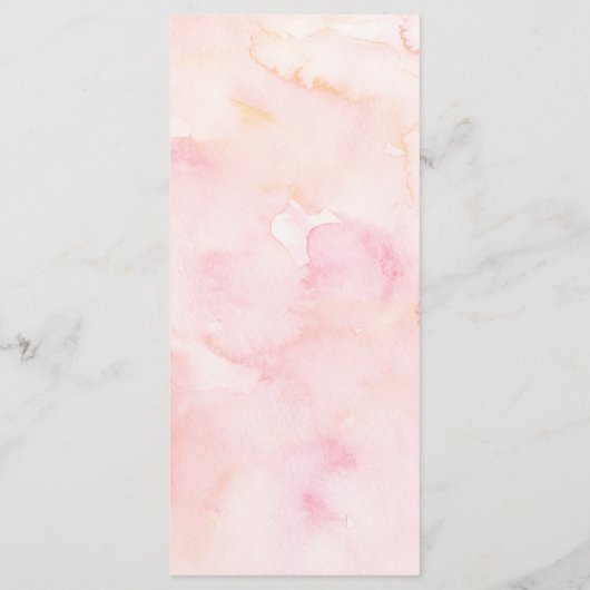 Witte en Roze Kleine Pompoen Platte Menu (Achterkant)