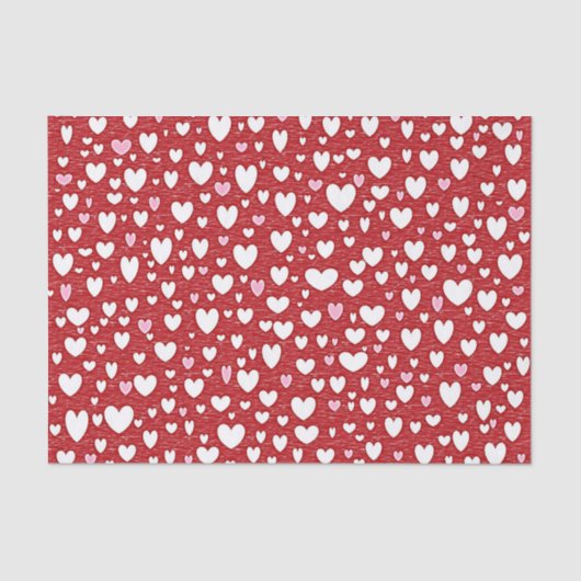 Witte en roze kunststofpapier, gedrukt tissuepapier (Voorkant)