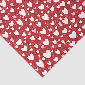 Witte en roze kunststofpapier, gedrukt tissuepapier (Detail)